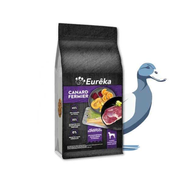 Croquettes chien adulte holistic sans céréales - Canard Fermier - 2 Kg