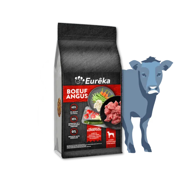 Croquettes chien de petite race holistic sans céréales - Bœuf Angus - 12 Kg
