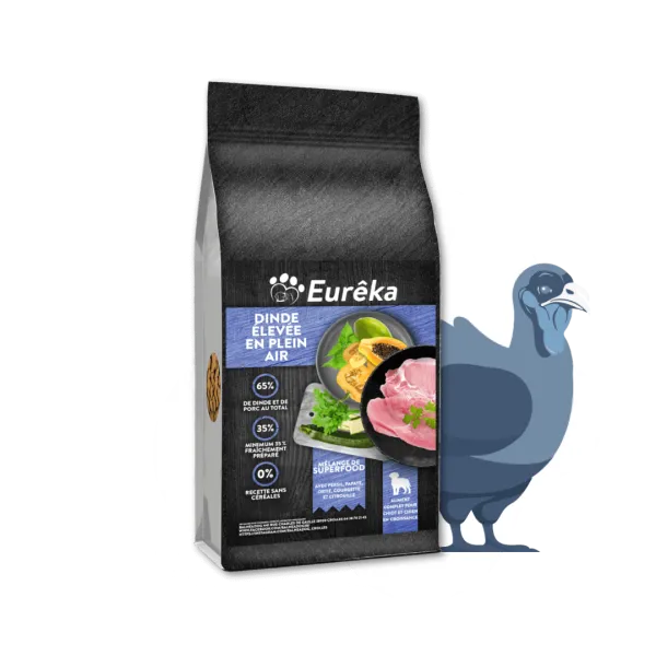 Croquettes chiot holistic sans céréales - Dinde élevée en plein air - 2 Kg