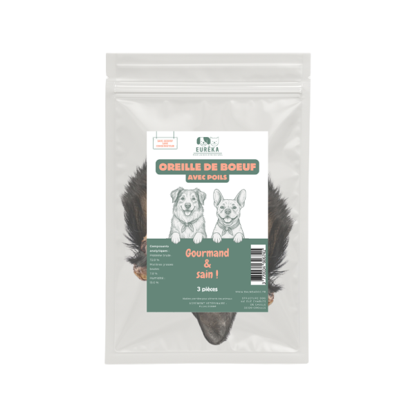 Oreilles de bœuf avec poils pour Chien